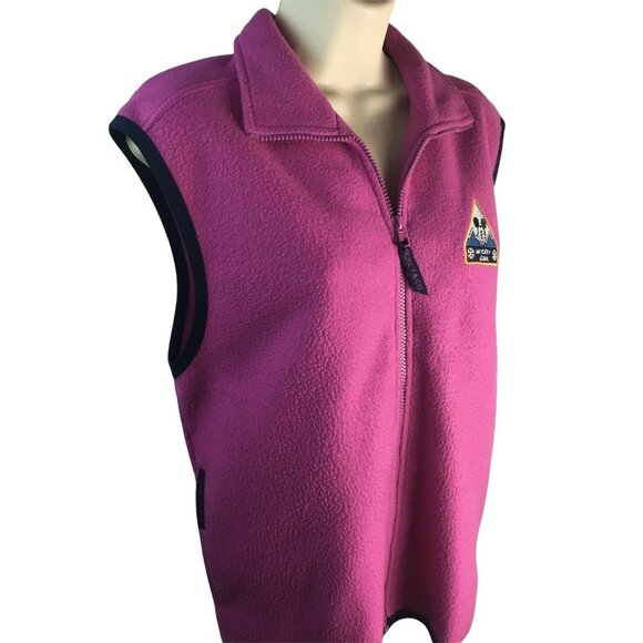 Disney Micky Mouse Gear Pink Pullover Fleece Vest Size Large u - Picture 7 of 9